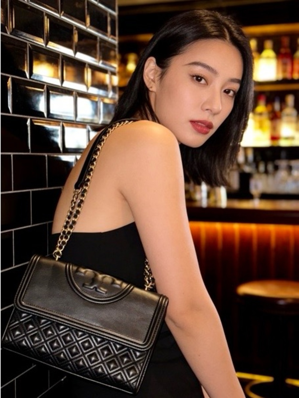 Tory Burch Black Fleming Quilted Leather Chain-Shoulder Bag 💼